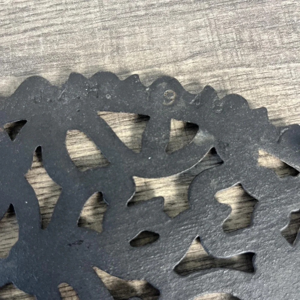 Vintage 1948 J.Z.H Cast Iron Trivet Spade Shaped Iron Rest Rustic Wall Decor